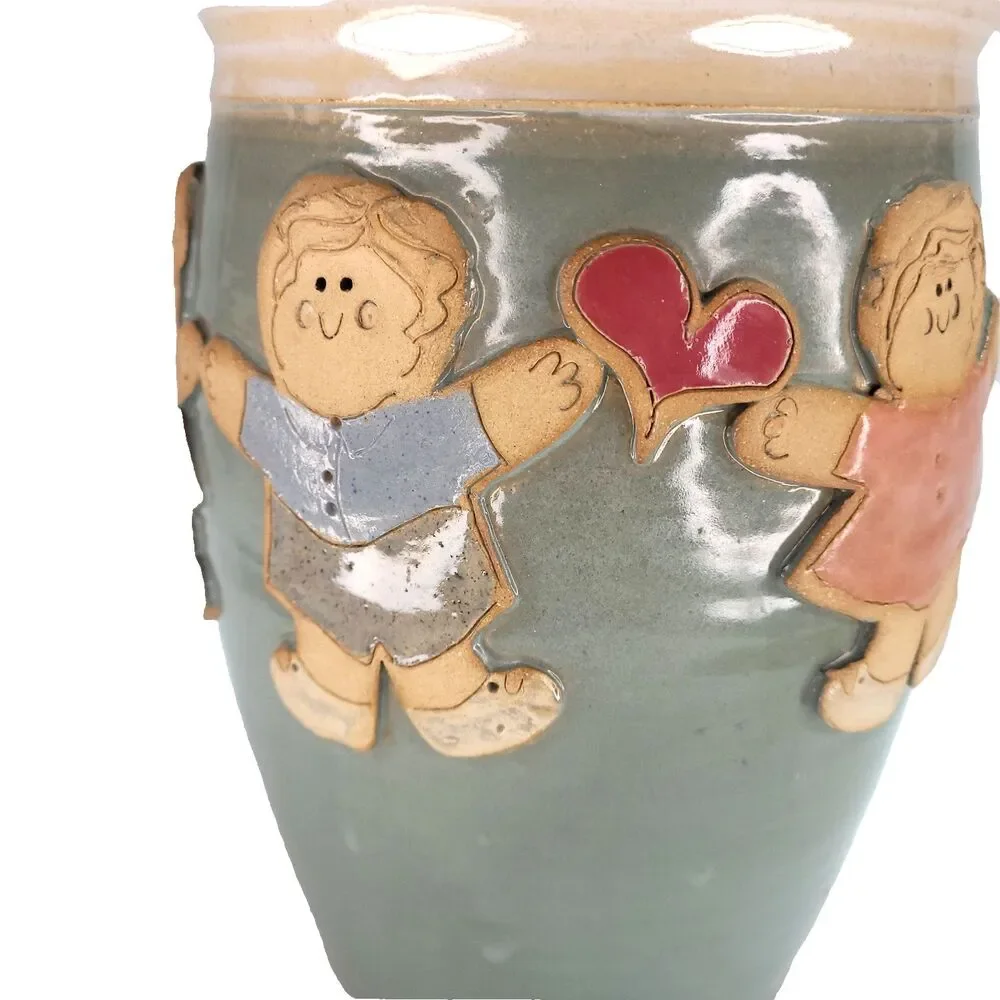 Vtg Handmade Pottery Canister 13
